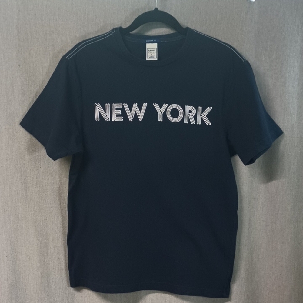 Old Navy Brand Men's S New York Graphic Navy Blue T-Shirt